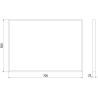 Mexen Loft rectangular bathroom mirror 70 x 50 cm, brushed gold frame - 9852-070-050-000-50