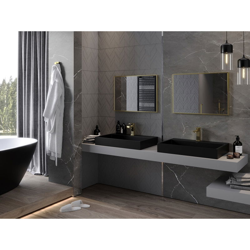 Mexen Loft rectangular bathroom mirror 70 x 50 cm, gold frame - 9852-070-050-000-50