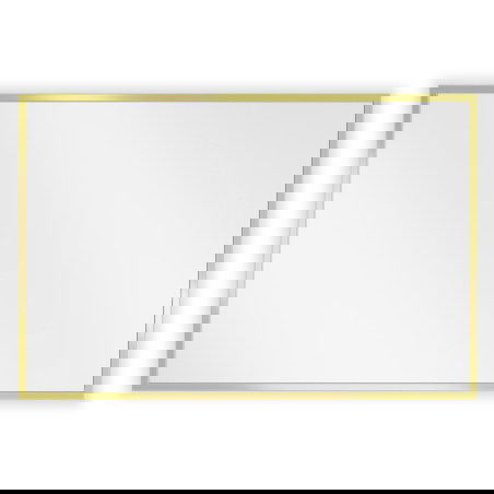 Mexen Loft rectangular bathroom mirror 60 x 40 cm, gold frame - 9852-060-040-000-50