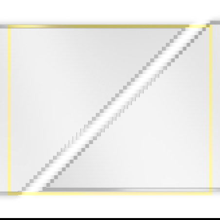 Mexen Loft rectangular bathroom mirror 60 x 50 cm, gold frame - 9852-060-050-000-50