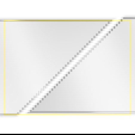 Mexen Loft rectangular bathroom mirror 80 x 60 cm, gold frame - 9852-080-060-000-50