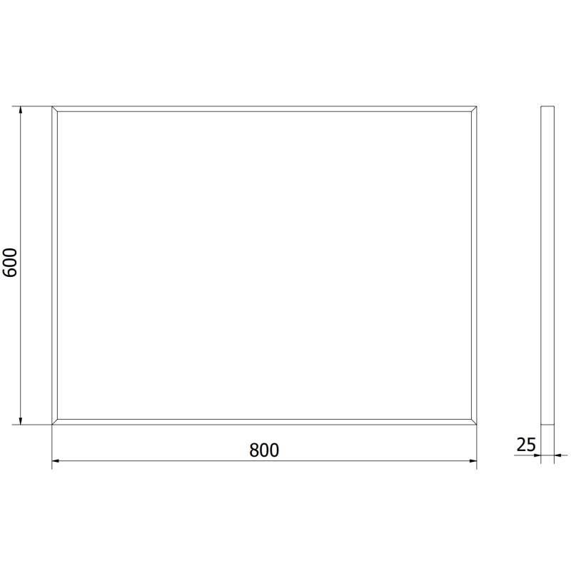 Mexen Loft rectangular bathroom mirror 80 x 60 cm, brushed gold frame - 9852-080-060-000-50