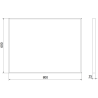 Mexen Loft rectangular bathroom mirror 80 x 60 cm, brushed gold frame - 9852-080-060-000-50