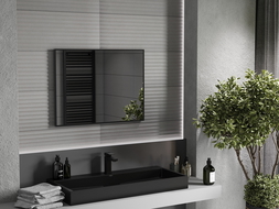 Mexen Loft Bathroom Mirror Rectangular 80 x 60 cm, Black Frame - 9852-080-060-000-70