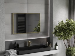 Mexen Loft rectangular bathroom mirror 90 x 60 cm, gold frame - 9852-090-060-000-50