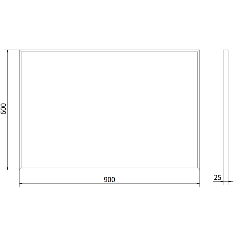 Mexen Loft bathroom mirror rectangular 90 x 60 cm, gold frame - 9852-090-060-000-50