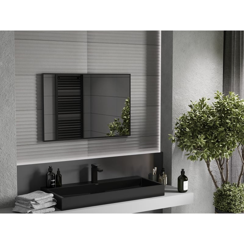 Mexen Loft rectangular bathroom mirror 90 x 60 cm, black frame - 9852-090-060-000-70