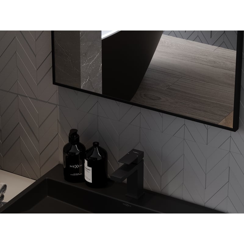 Mexen Loft rectangular bathroom mirror 90 x 60 cm, black frame - 9852-090-060-000-70