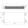 Mexen Flat CF33 flat panel radiator 600 x 2000 mm, side connection, 4402 W, anthracite - W433F-060-200-66