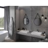 Mexen String round bathroom mirror 50 cm, black frame - 9854-050-050-000-70