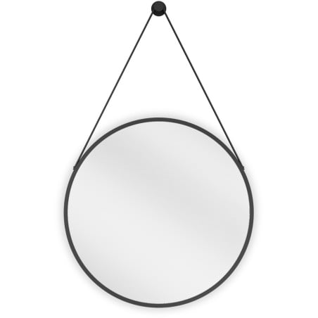 Mexen String round bathroom mirror 50 cm, black frame - 9854-050-050-000-70