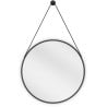 Mexen String round bathroom mirror 50 cm, black frame - 9854-050-050-000-70
