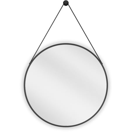 Mexen String round bathroom mirror 60 cm, black frame - 9854-060-060-000-70