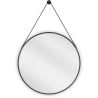 Mexen String round bathroom mirror 60 cm, black frame - 9854-060-060-000-70