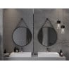 Mexen String bathroom mirror round 70 cm, black frame - 9854-070-070-000-70