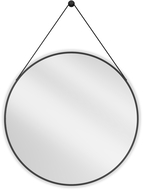 Mexen String round bathroom mirror 80 cm, black frame - 9854-080-080-000-70