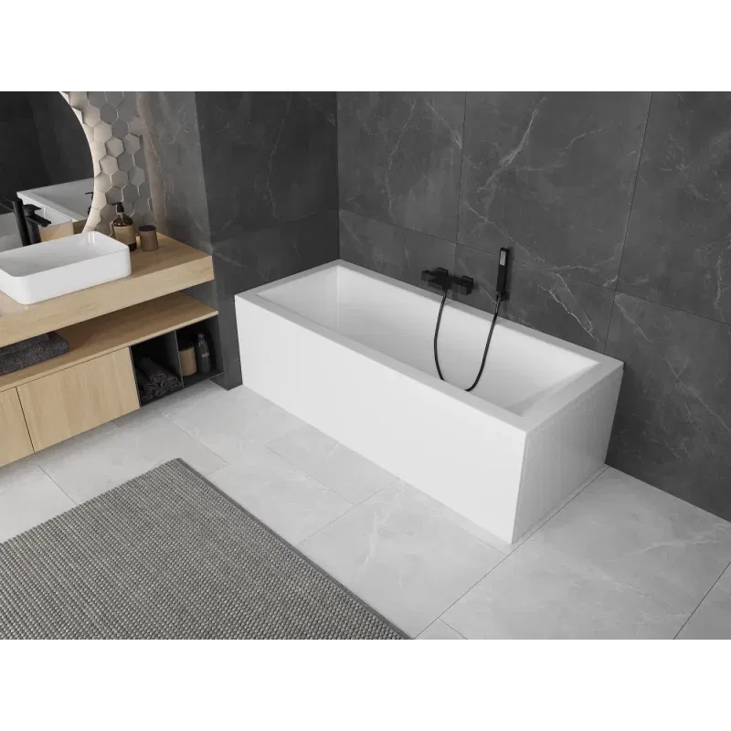 Mexen Cubik rectangular bath 170 x 80 cm with casing, white - 55031708000X