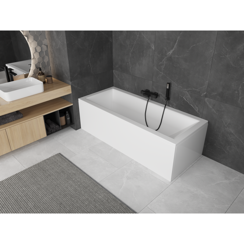 Mexen Cubik rectangular bath 180 x 80 cm with casing, white - 55031808000X