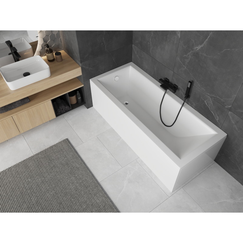 Mexen Cubik rectangular bathtub 180 x 90 cm with casing, white - 55031809000X