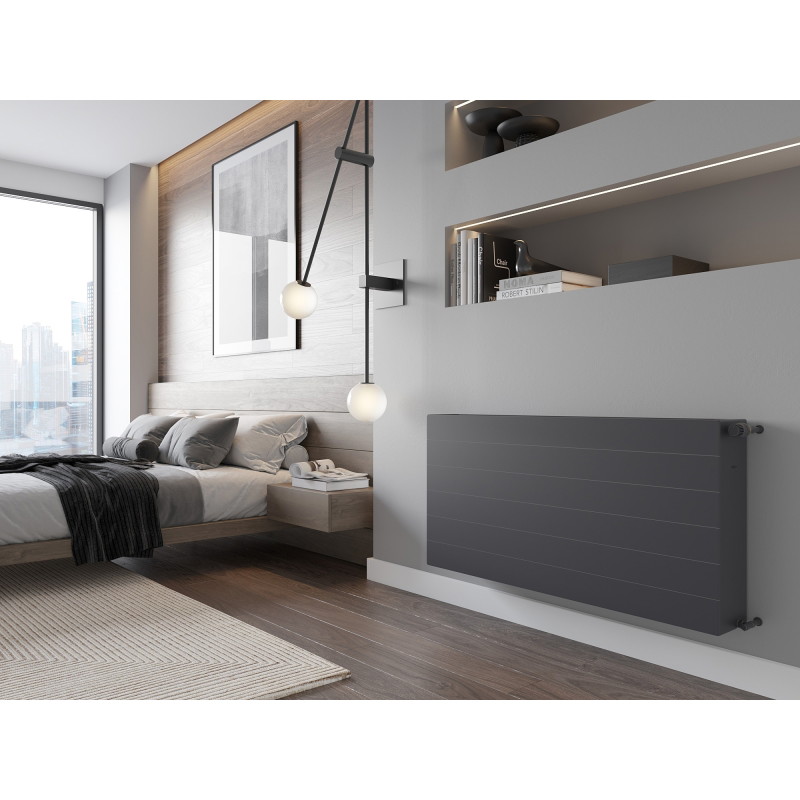 Mexen CL33 Flat Panel Radiator 400 x 2000 mm, Side Connection, 3163 W, Anthracite - W433L-040-200-66