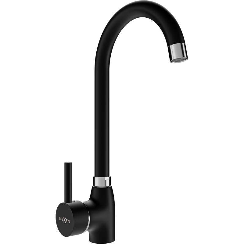Mexen Telma kitchen faucet, black - 670200-70