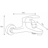 Mexen Erica bathtub mixer tap, Chrome - 746430-00