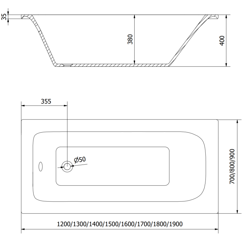 Mexen Vega rectangular bathtub 150 x 70 cm with enclosure and 2-wing screen 80 cm, transparent, chrome - 550115070X9008020100