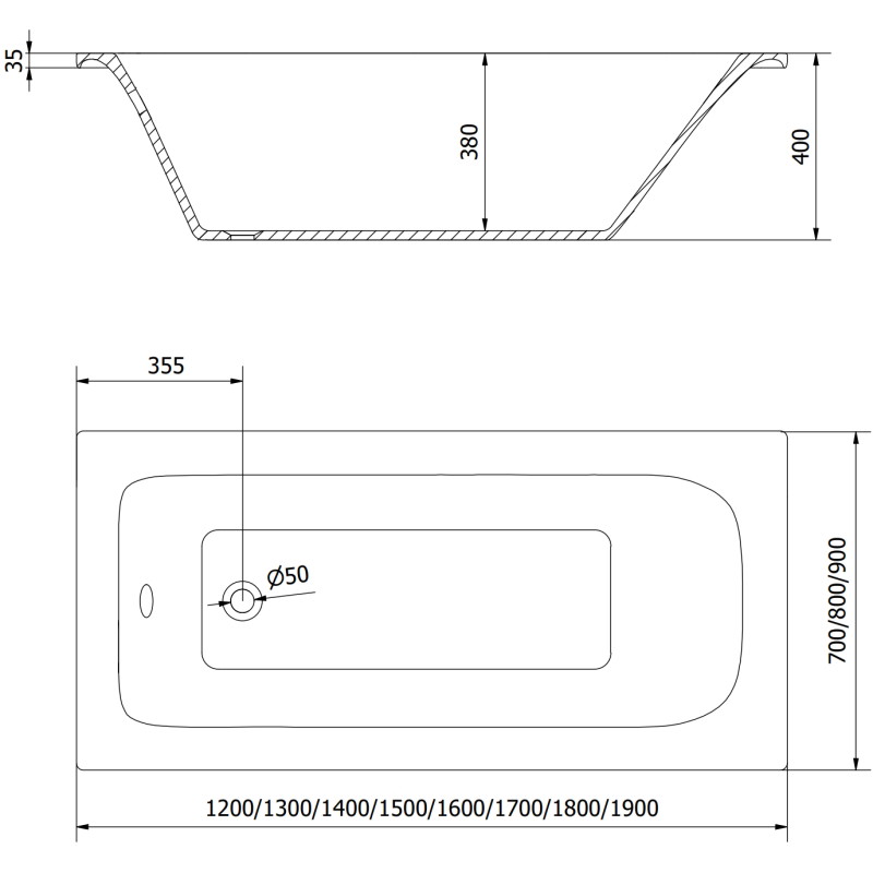 Mexen Vega rectangular bathtub 170 x 70 cm with housing and 1-leaf screen 90 cm, transparent, gold - 550117070X9509000050