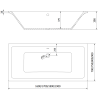 Mexen Cube rectangular bathtub 170 x 80 cm with enclosure and 2-wing screen 100 cm, transparent, chrome - 550517080X9010020100