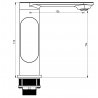Mexen Milo washbasin faucet side handle, gold - 71305-50