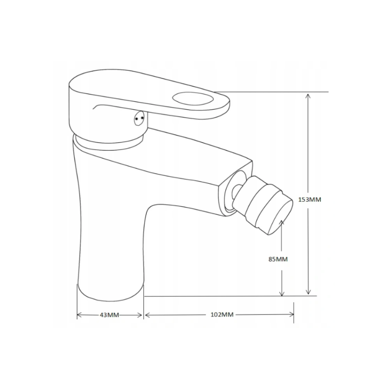 Mexen Kama bidet tap, chrome - 72520-00