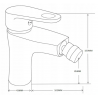Mexen Kama bidet tap, Chrome - 72520-00