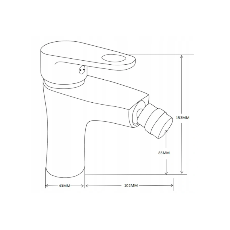 Mexen Kama bidet faucet, black - 72520-70
