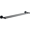 Mexen Remo double towel hook, black - 7050725-70