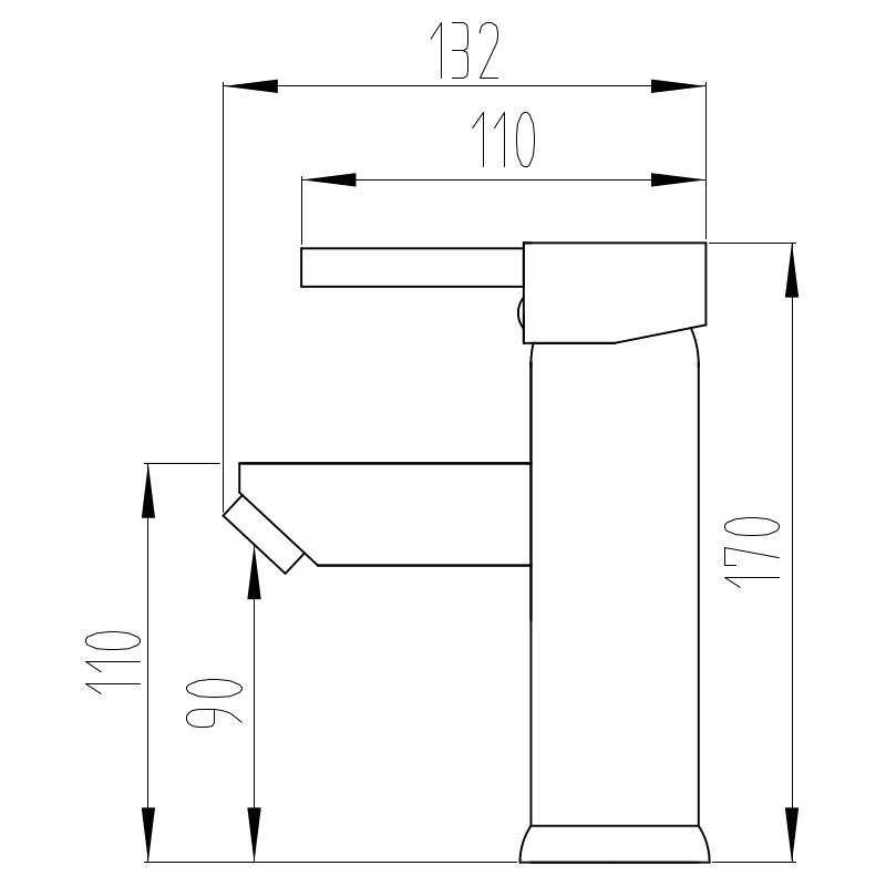 Mexen Lua bidet tap, white - 72820-20