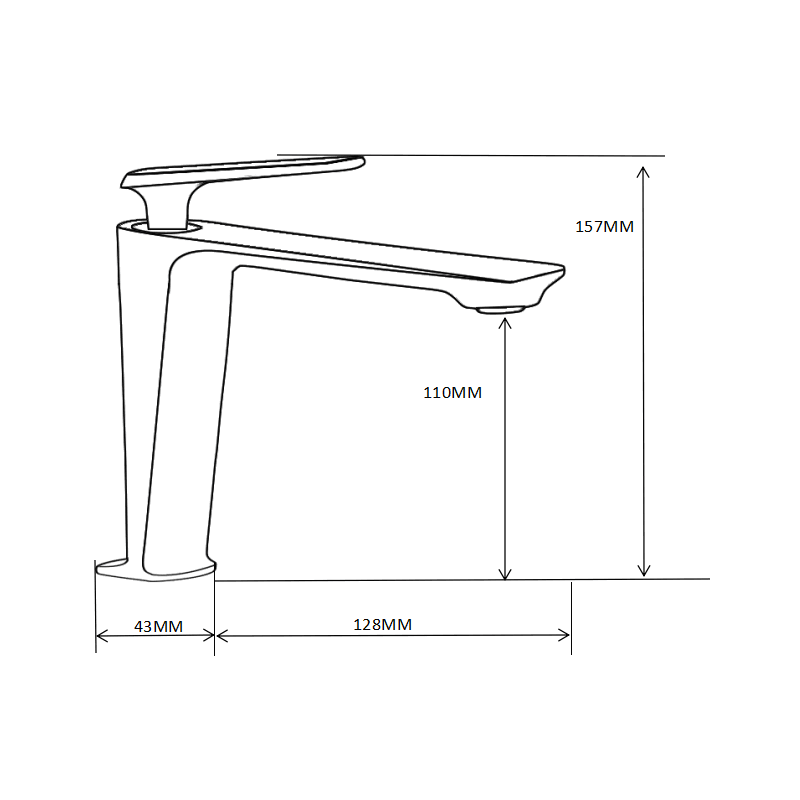 Mexen Ares washbasin faucet, chrome - 744100-00
