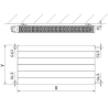 Mexen CL22 Plate Radiator Line 600 x 1600 mm, side connection, 2532 W, black - W422L-060-160-70