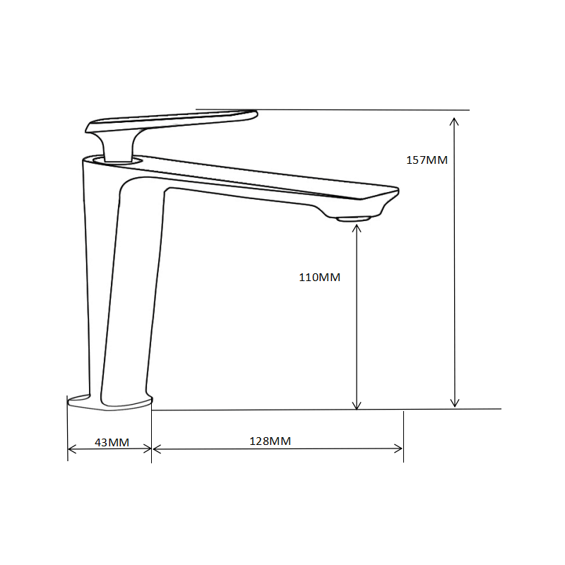 Mexen Ares washbasin faucet, gold - 744100-50