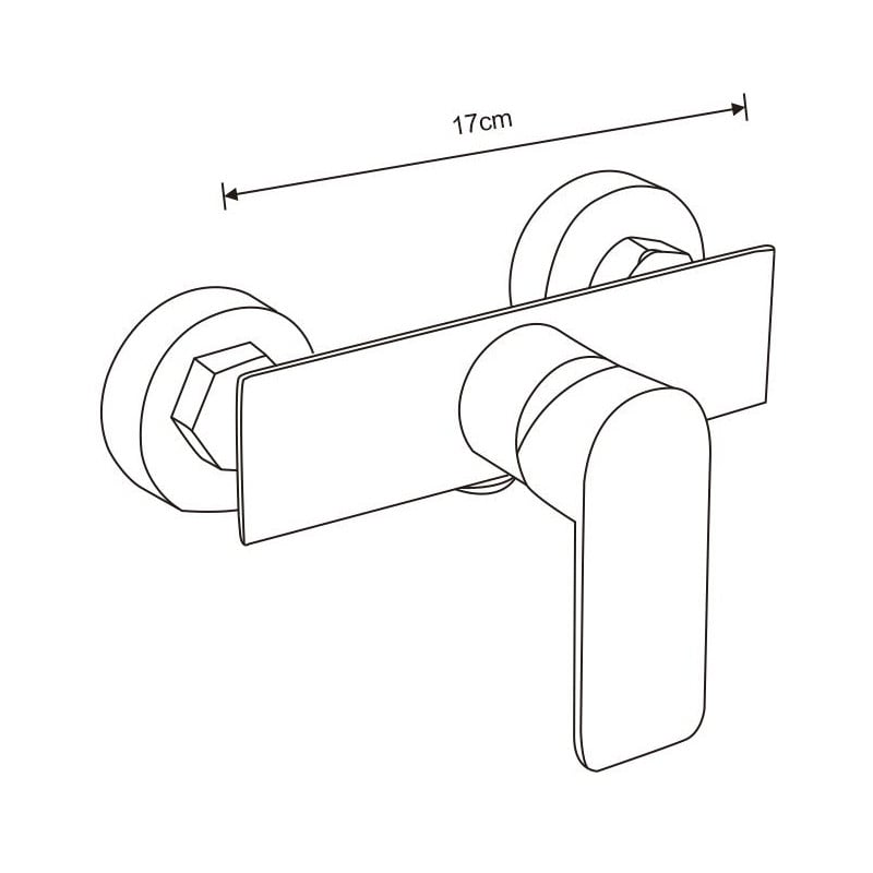 Mexen Alfa shower tap, gold - 745740-50