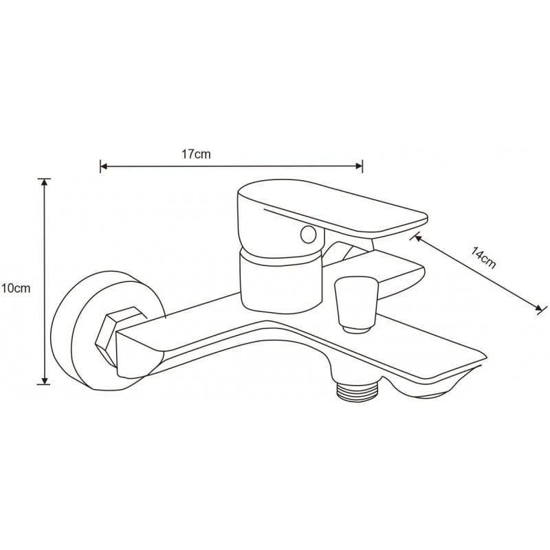 Mexen Alfa bathtub faucet, gold - 745730-50