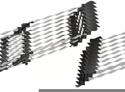 Mexen telescopic kitchen drainer with adjustable width, black - 660730-70