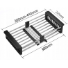 Mexen telescopic kitchen drainer with adjustable width, black - 660730-70