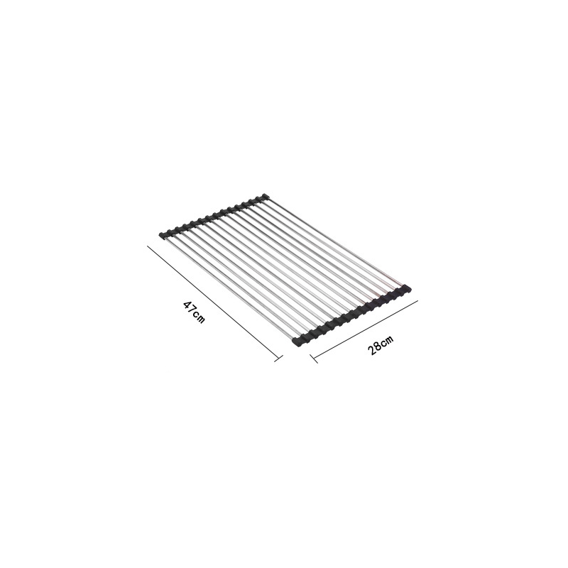Mexen foldable kitchen dish drainer, black - 660949-70