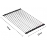 Mexen roll-up kitchen drainer for dishes, black - 660949-70