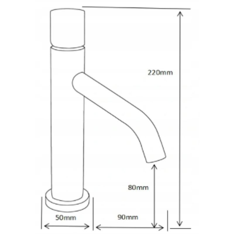 Mexen Rumba One  washbasin faucet, brushed gun gray - 73501-66