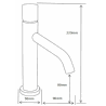 Mexen Rumba One  washbasin faucet, brushed gun gray - 73501-66