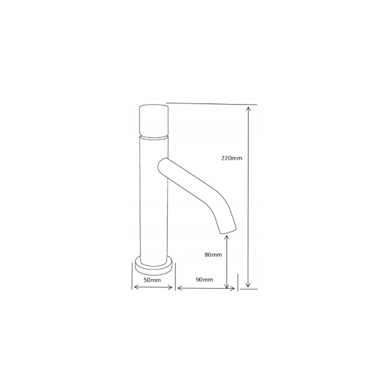 Mexen Rumba One  washbasin faucet, chrome/black - 73501-07
