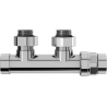 Mexen radiator valve angled, Duplex, DN50, chrome - W907-000-01