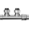 Mexen Uni-Term angle radiator valve, Duplex, DN50, chrome - W907-000-01