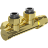 Mexen radiator angle valve, Duplex, DN50, gold - W907-000-50